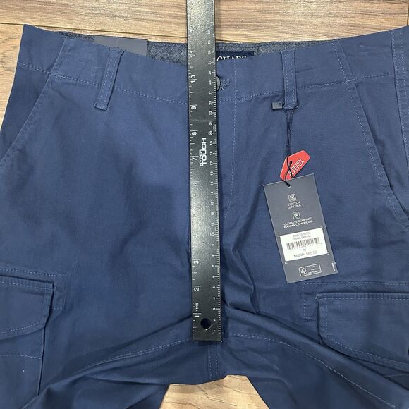 NWT Chaps Men Freedom Stretch 9" Cargo Shorts Blue Flat Front Size 30 - Picture 5 of 10